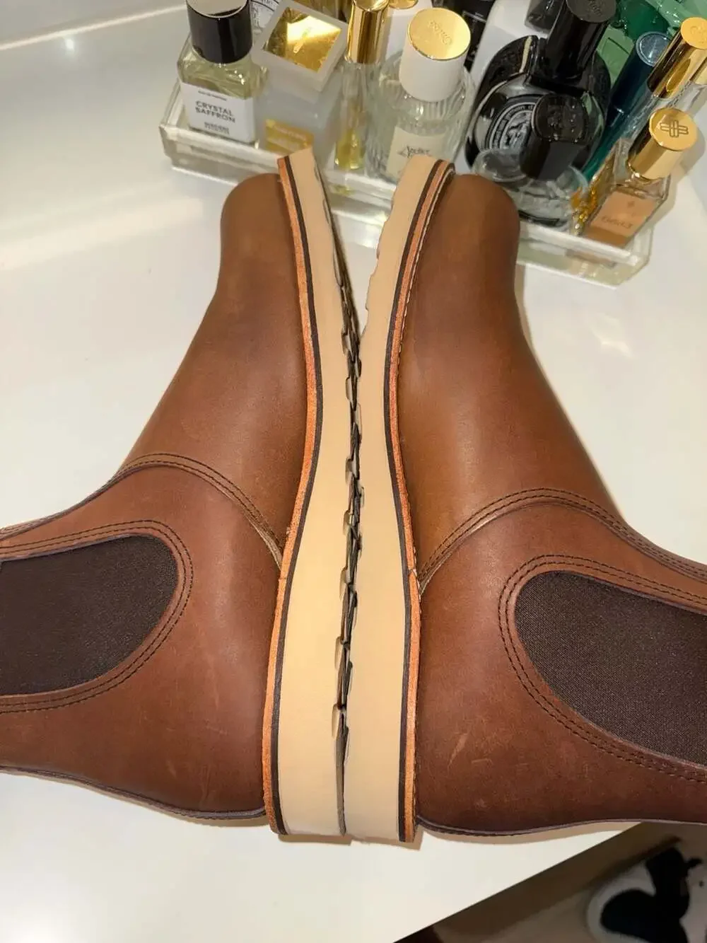 Red Wing Heritage 3190 Classic Chelsea Boots in Amber Harness Leather